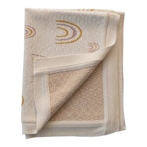 Cotton knit rainbow baby blanket